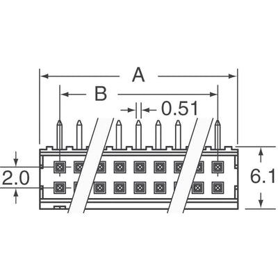 10072354-G01-48ULF by Amphenol ICC (FCI) - CONNECTOR HEADER R/A 48POS 2MM
