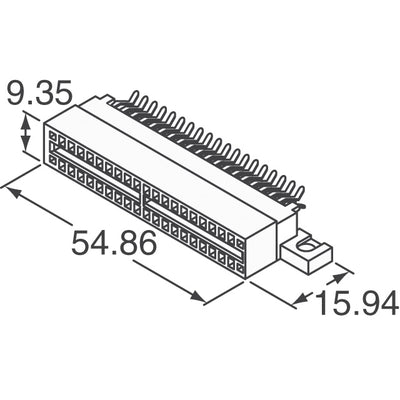 10034908-001LF by Amphenol ICC (FCI) - CONNECTOR EDGE DUAL FMALE 38POS 0.100