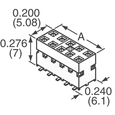 89898-319LF by Amphenol ICC (FCI) - CONNECTOR RECPT 38POS 0.1 GOLD SMD