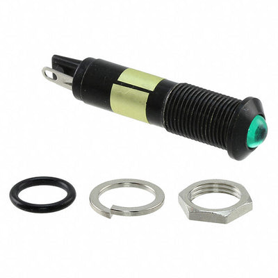 6091222340F by Dialight - LED 9MM PMI G 24V BLK HS W GASKT