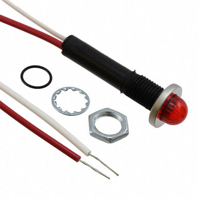 6091M1-12V by Visual Communications Company - VCC - INDICATOR SOLID STATE RED PNL MT