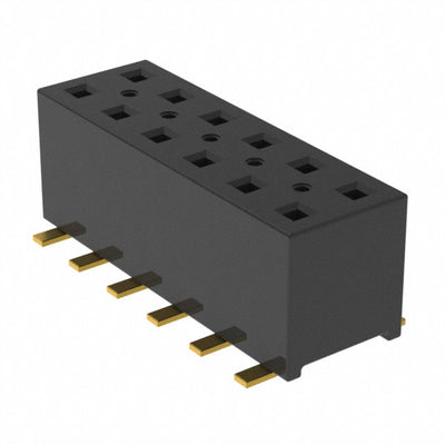 TLE-106-01-G-DV-K by Samtec Inc. - CONNECTOR RECPT 12POS 0.079 GOLD SMD