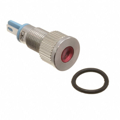 6201103304F by Dialight - 8MM FLT PMI RD 12 VDC W/TERMS