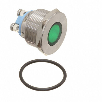 6221203304F by Dialight - 22MM FLTPMI GRN 6VDC W/TERM