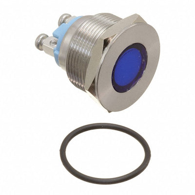 6221403304F by Dialight - 22MM FLTPMI BLU 24VDC W/TERM