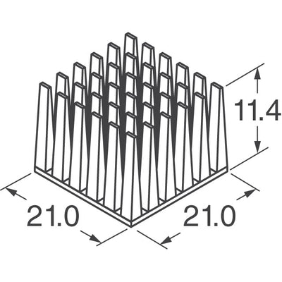 624-45AB-T4E by Wakefield-Vette - HEATSINK CPU 21MM SQ