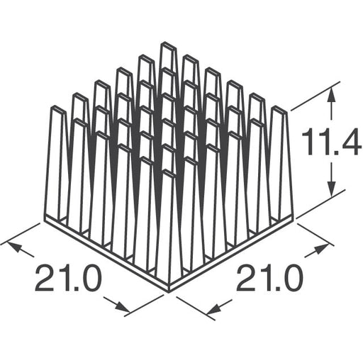 624-45AB-T4E by Wakefield-Vette - HEATSINK CPU 21MM SQ