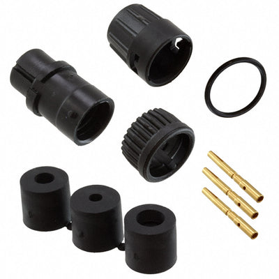 6380-3SG-3DC by Conxall/Switchcraft - CONNECTOR PLUG FMALE 3POS GOLD CRIMP