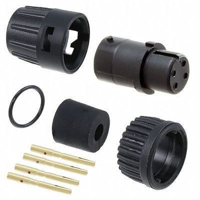 6280-4SG-321 by Conxall/Switchcraft - CONNECTOR PLUG FMALE 4POS GOLD CRIMP
