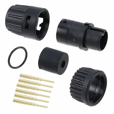6280-6PG-315 by Conxall/Switchcraft - CONNECTOR PLUG MALE 6POS GOLD CRIMP