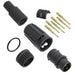 6280-6PG-516 by Conxall/Switchcraft - CONNECTOR PLUG MALE 6POS GOLD CRIMP