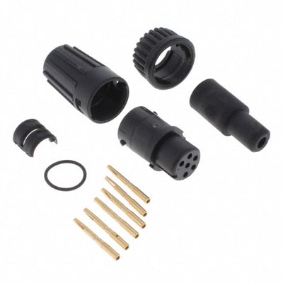 6280-6SG-513 by Conxall/Switchcraft - CONNECTOR PLUG FMALE 6POS GOLD CRIMP