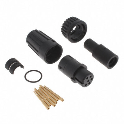 6280-6SG-519 by Conxall/Switchcraft - CONNECTOR PLUG FMALE 6POS GOLD CRIMP