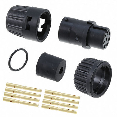 6280-8SG-315 by Conxall/Switchcraft - CONNECTOR PLUG FMALE 8POS GOLD CRIMP