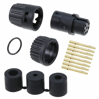 6280-8SG-3DC by Conxall/Switchcraft - CONNECTOR PLUG FMALE 8POS GOLD CRIMP
