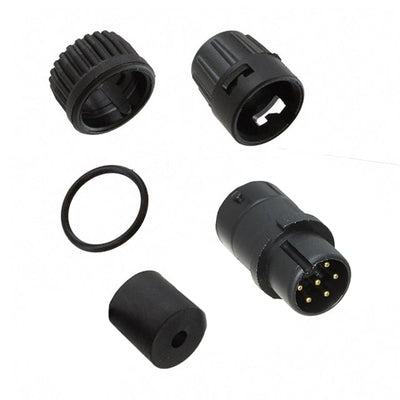 6282-6PG-318 by Conxall/Switchcraft - CONNECTOR PLUG MALE 6P GOLD SLDR CUP