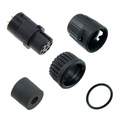6282-8SG-311 by Conxall/Switchcraft - CONNECTOR PLUG FMALE 8P GOLD SLDR CUP