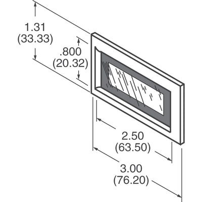 6302020 by PRD Plastics - LCD DISPLAY BEZEL BLK W/CLR LENS
