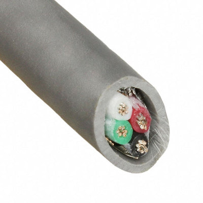 6328 SL005 by Alpha Wire - CABLE 4CON 24AWG SLATE SHLD 100