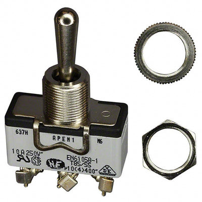 637H by APEM Inc. - SWITCH TOGGLE SPDT 10A 250V