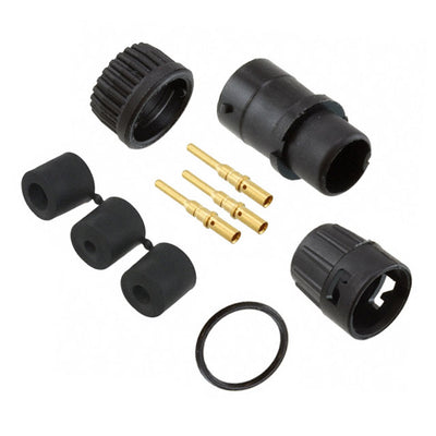 6380-3PG-3DC by Conxall/Switchcraft - CONNECTOR PLUG MALE 3POS GOLD CRIMP