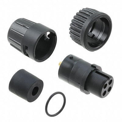 6382-4SG-318 by Conxall/Switchcraft - CONNECTOR PLUG FMALE 4P GOLD SLDR CUP