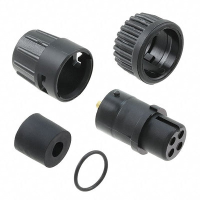 6382-4SG-311 by Conxall/Switchcraft - CONNECTOR PLUG FMALE 4P GOLD SLDR CUP