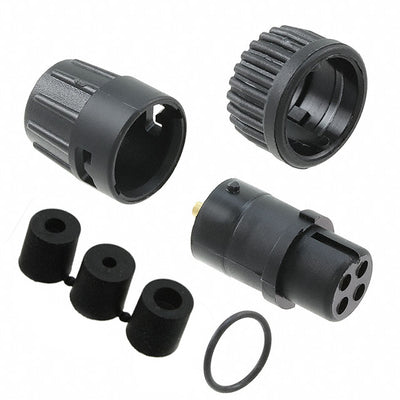 6382-4SG-3DC by Conxall/Switchcraft - CONNECTOR PLUG FMALE 4P GOLD SLDR CUP
