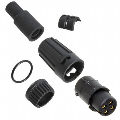 6382-4SG-519 by Conxall/Switchcraft - CONNECTOR PLUG FMALE 4P GOLD SLDR CUP