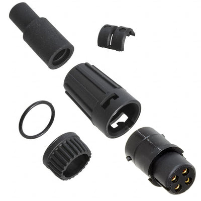 6382-4SG-516 by Conxall/Switchcraft - CONNECTOR PLUG FMALE 4P GOLD SLDR CUP