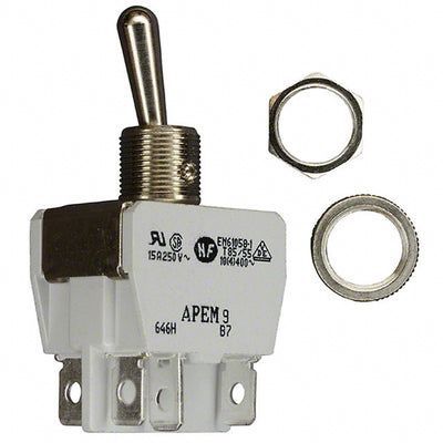 646H/2 by APEM Inc. - SWITCH TOGGLE DPDT 15A 250V