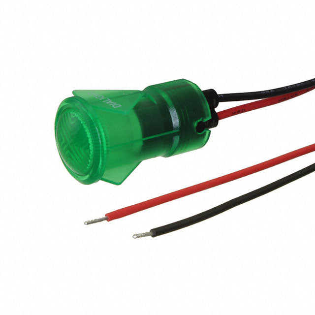 6531203103F by Dialight - 1/2"" FLT SNAP GN 12VDC W/LEADS