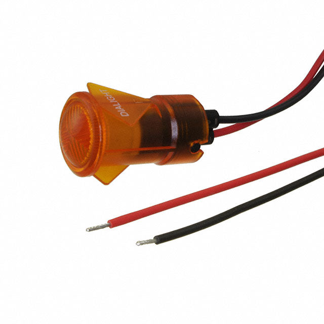 6531303103F by Dialight - 1/2"" FLT SNAP YW 12VDC W/LEADS