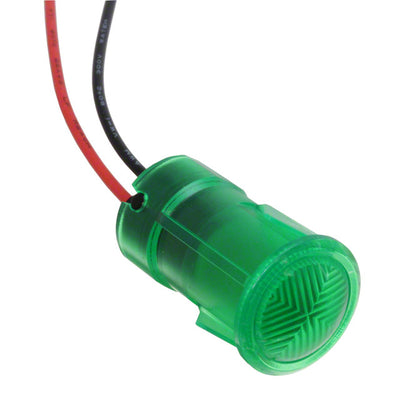 6541203103F by Dialight - 1/2"" FLT SNAP GN 12VDC W/LEADS