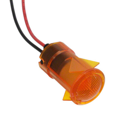 6541303103F by Dialight - 1/2"" FLT SNAP YW 12VDC W/LEADS