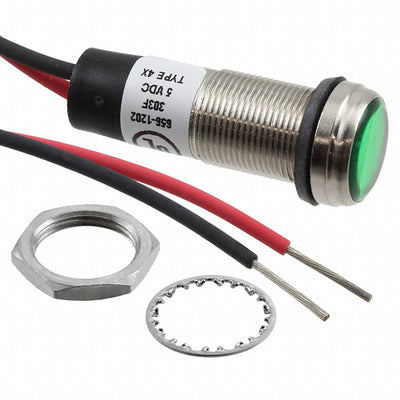 6561202303F by Dialight - 1/2"" FLT GN 5VDC W/LEAD