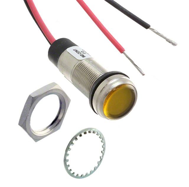 6561305303F by Dialight - LED 1/2"" FLAT YLW 120AC/DC LEAD