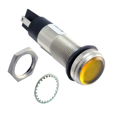 6561309304F by Dialight - LED 1/2"" FLAT YLW 230VAC TERM