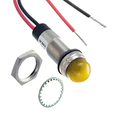 6563309303F by Dialight - LED 1/2"" DOME YLW 230VAC LEAD