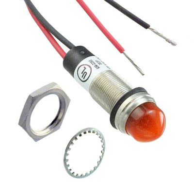 6563354203F by Dialight - PANEL IND 24V 1/2"" DOM OR W/LEAD