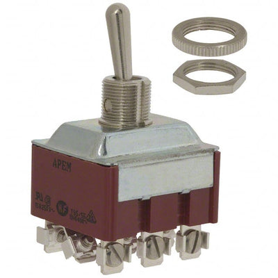 657H by APEM Inc. - SWITCH TOGGLE 3PDT 10A 250V