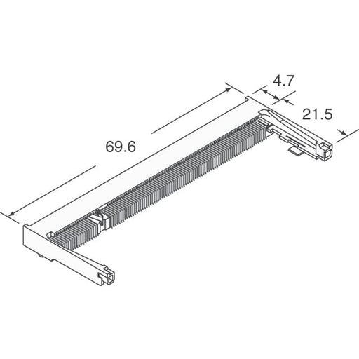 MM50-200B2-1-E300E by JAE Electronics - CONNECTOR SKT SODIMM 200POS SMD