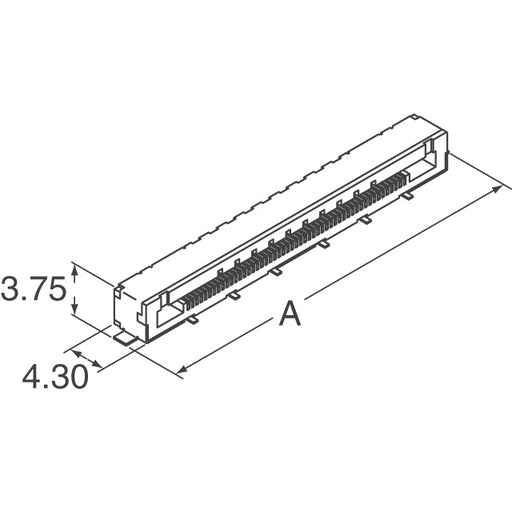 FI-R51S-HF by JAE Electronics - CONNECTOR RECPT 51P 0.02 GOLD SMD R/A