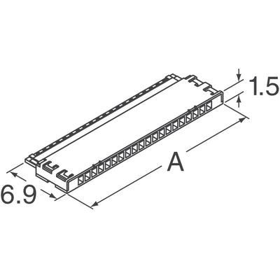 FI-X20H by JAE Electronics - CONNECTOR PLUG HSG 20POS 1.00MM