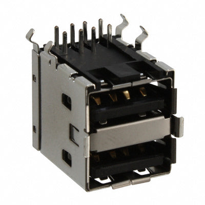 0672983091 by Molex - CONNECTOR RECPT TYPEA STACKED 8POS R/A