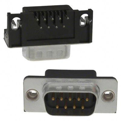 6E17C-009P-AJ-121 by Amphenol ICC (Commercial Products) - CONNECTOR D-SUB PLUG 9POS R/A SLDR