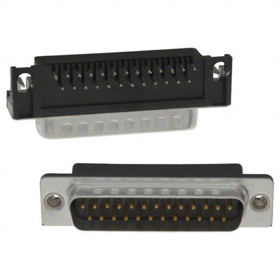 6E17C-025P-AJ-121 by Amphenol ICC (Commercial Products) - CONNECTOR D-SUB PLUG 25POS R/A SLDR