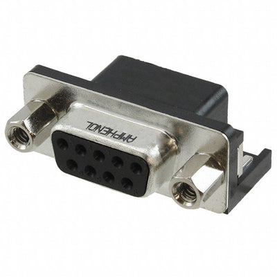 6E17C009SAJ220 by Amphenol ICC (Commercial Products) - CONNECTOR D-SUB RCPT 9POS R/A SLDR