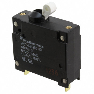 W67-X2Q50-30 by TE Connectivity Potter & Brumfield Relays - CIR BRKR MAG-HYDR 30A 65VDC