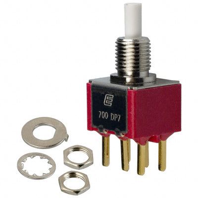 700DP7B10M2REH by E-Switch - PUSH SWITCH DPDT 0.4VA 20V